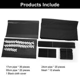 9 Tier Shoe Rack Portable Storage Cabinet Organiser Portable Wardrobe W/ Cover Black V201-QHGMMOREONE040