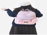 Pink and Purple Large Capacity Student Backpack - Durable Oxford Cloth School Bag with Laptop V888-ELOSUNG32511