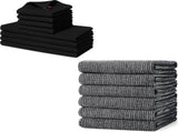 Homaxy Set of 8 Bulk Kitchen Towels Set, 12 x 12 Inches and 13 x 28 Inches, and Large Cotton Kitchen V1258-DP02-F-163