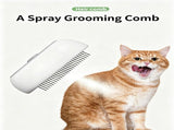 White Yellow Cat Spray Hair Brush 2pcs, Home Use Remove Loose Pet Hair Comb V1221-XM-LB420-GM30