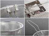 2-Pack Fine Mesh Frying Baskets with 304 Stainless Steel Oil Strainers for Deep Frying and Kitchen V1370-AZ4-15168