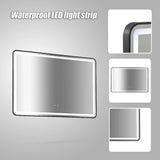 Rectangular Mirror LED Anti-Fog Illuminated Bathroom Living Room V63-840661