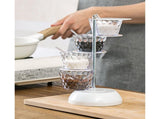 Kitchen Seasoning Bottles Boxes Plastic Frame Rotating Condiment Storage Rack-Light Blue 4 Layers V1263-JX-278