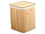 Foldable Laundry Basket Grocery Basket Bamboo Large Capacity Dirty Clothes Storage Bucket for Home V1294-YM0703-3117230013013
