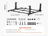 Jeep Storage Cart, 4s Moveable Storage Cart Rack with Thickened Rubber Cushion, Sturdy Car V952-CMTCBPXCZ4PCBKV5WV0