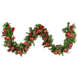 Christabelle 1.85m Christmas Garland with Red Berries Pine Cones Baubles Bows Tree Decoration O 112_GUE511