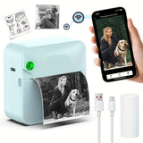 Portable Photo Printer Wireless Photo Printer Black And White Photo Printer - Blue - Size 01 V1106-861-03976-BLU-01