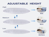 2xStandard Quality Pillows Cotton Hotel Adjustable Home Pillows Down Alternative Pillows V201-W13149556