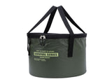 Cloth Folding Bucket with Mesh Pouch Portable Draining Basket Water Container for Outdoor Camping V1294-YM0901-3111240248012
