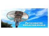 Patio Heater Reflector Plate, Outdoor Propane Heater Replacement Part - Top Dome, 3-Hole Mount, V1237-ZY-203-0393
