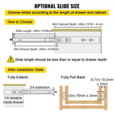 Drawer Slides with Lock, 1 Pair 40 inch, Heavy-Duty Industrial Steel up to 500 lbs Capacity, 3-Fold V952-SDSSSCTD40500HBPDV0