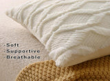 18" x 18" Decorative Throw with Inserts, Set of 2 Soft Faux Fur Throws, Square Boho V1258-DP02-C-3198