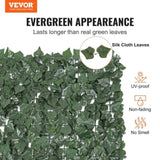 Ivy Privacy Fence, 1500 x 2490 mm Artificial Green Wall Screen, Greenery Ivy Fence with Strengthened V952-WLSRZZWQ1J59OTT0SV0