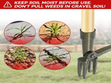 Weed Puller Tool, Stand Up Heavy Duty Weed Remover Tool with Long Handle 4-Claw Steel Head Weeder V1107-119-57810
