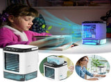 USB Desktop Electric Fans, 900ml Tank 7 Color Lights, Quiet Portable Water-Cooled Fan for Office V1369-AZ3-W-10431