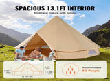 Canvas Bell Tent 4m/13.12ft 4-Season Camping Yurt Tent with Stove Jack V952-FBZXZP4MMGBZBDUIUV0