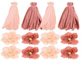 Multi-Colorative Paper Flowers, 20 Pieces for Weddings, Festivals, Partyations and Home V1369-AZ3-W-19259