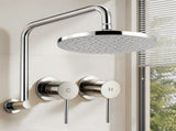 Cefito 9'' Rain Overhead Swivel Shower Head with Wall Twin Swivel Bathroom Tap Silver SHOWER-A3-RO-9-SI-TAP-RO