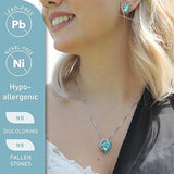 Infinity Love Heart Necklace, Birthstone Necklace for Women, Jewelry for Women with Healing V1164-325791