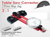 2-in-1 Table Saw Alignment Gauge and Thin Rip Jig with Dial Indicator, Aluminum T-Slot Miter Gauge V1341-ZY-RW6KY52V-RED