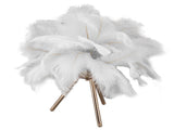 Feather Table Lamp USB Rechargeable Ostrich Feather Desk Light with Gold Tripod for Bedroom 40Pcs V1294-YM0521-3119230059511