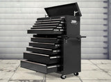 Giantz 14 Drawer Tool Box Cabinet Chest Mechanic Garage Storage Trolley Black TB-14DR-CH-RO-BK