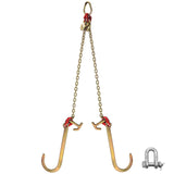 V Bridle Chain, 5/16 in x 2 ft Tow Chain Bridle, Grade 80 V-Bridle Transport Chain, 9260 Lbs Break V952-SZGLTJ5162FT00001V0