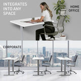FORTIA Sit To Stand Up Standing Desk, 140x60cm, 72-118cm Electric Height Adjustable, 40kg Rated, V219-ADKSSTFO4WTSA