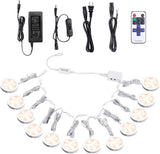 Linkable Under Cabinet LED Lighting 12V Dimmable Puck Lights with Wireless RF Remote Control, V1171-CC-BPVBCE012
