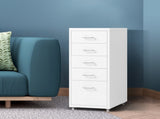Levede 5 Drawer Office Cabinet Drawers White HO0575-5-WH_NZ