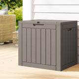 Gardeon Outdoor Storage Box 118L Container Lockable Garden Toy Tool Shed Grey OSB-C-118L-GR