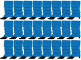 24x Womens Leg Warmers Disco Winter Knit Dance Party Crochet Legging Socks Costume - Topaz Blue V563-BR-24LEGWARMS-TPAZBLU