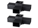 Pergola Bracket Kit 4''x4'', 2pcs 4-Way Heavy Duty Corner Bracket Woodworks DIY V952-LPJJST2PCS4XSCD6IV0