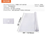 Plastic Table Cover, 48 x 48 Inch 1.5 mm Thick Clear Table Protector, Square PVC Desk Mat, V952-ZFXPVCZB48X40K46AV0
