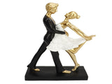 Romantic Couple Dancing Sculpture Decoration Resin Elegant Couple Ballet Dancer Statue Figurine V1294-YM0706-3115230054811