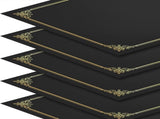 50 Packs Black Certificate Holders - Diploma Holders, Certificate Covers with Gold Foil Border, for V1258-DP02-WO-446
