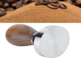 58mm Stainless Steel Flat Coffee Tamper Powder Pressed Hammer with Height Adjustable Wooden V1294-YM0901-3118200176412
