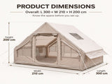 Weisshorn A-Frame Inflatable Air Tent with Mesh Windows, Family Glamping XFSK-KH-DU-CA