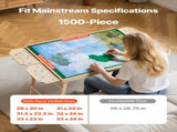 VEVOR 1500 Piece Puzzle Board with Folding Leg Portable Wooden Jigsaw 86x63cm V952-PTZ1500JXWGZFZBQA001V0