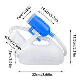 Male Urinal for Elderly,2000ml Portable Pee Bottle with 1.6m Long Tube and Leak-Proof Lid for V1369-AZ3-W-14165