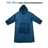 Accessorize Ink Blue Super Soft Hooded Blanket Extra Large V442-HIN-BLANKET-HOODIE-INKBLUE-L