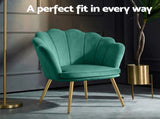 Artiss Armchair Velvet Green Callista UPHO-5002-VEL-GR