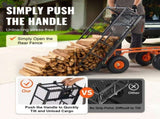 Dump Cart, Metal Garden Dump Cart with Easy to Assemble Frame, Dump Wagon with 2-in-1 Convertible V952-JSZXTC880LBSPVWN9V0