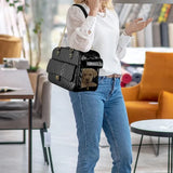 Luxury Outing Black Quilted Chain Pet Carrier, Perfect for Cats & Dogs under 8 lbs! V1385-CWPXB-WU-927-011
