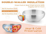 Stainless Steel Bowls for Kids-6 Pack, 12OZ Double Walled Baby Toddler Bowls for Baby V1188-YT-A-1235