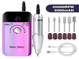 Purple High Speed Portable Nail Drill Set - Electric Nail File Set with 6 Nail Drill Bits V888-ELOSUNG22705