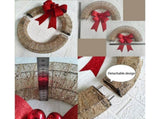 Outdoor Christmas Wreath Decoration, LED Metal Holiday Decor for Home Exterior, Garden - Green 50CM V1263-JX-1578