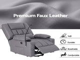 Artiss Power Lift Recliner Chair Massage and Heat for Elderly, Electric Sofa Reclining Chair RECLINER-A23-PU-GY-AB