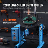 VEVOR Rotary Welding Positioner 50KG, 0-90&deg; Welding Positioning Turntable Table 0.5-6RPM 120W, with V952-HJBWJX50KG12BUA9MV3