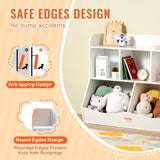 VEVOR Wood Kid Storage Cubby, Toy Storage Organizer with Bookshelf, 5-Cubby Wood Toy Storage V952-ETCWG9848140XOTT5V0